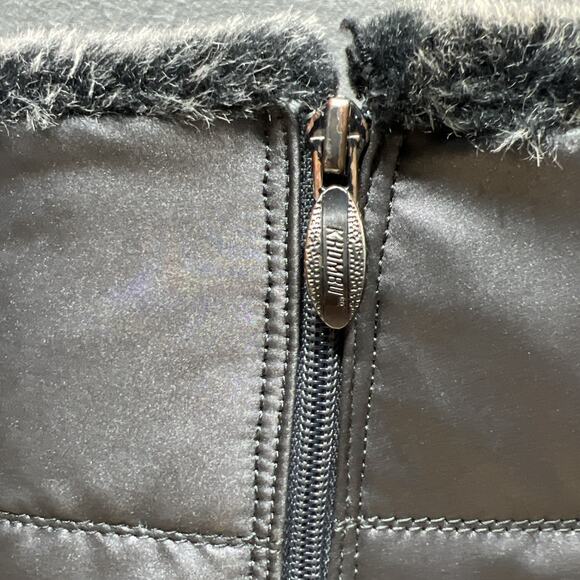 Khombu Flurry Gray Thermolite Faux Fur Mid Calf Snow Boot Wedge Womens Size 10M - Picture 7 of 13